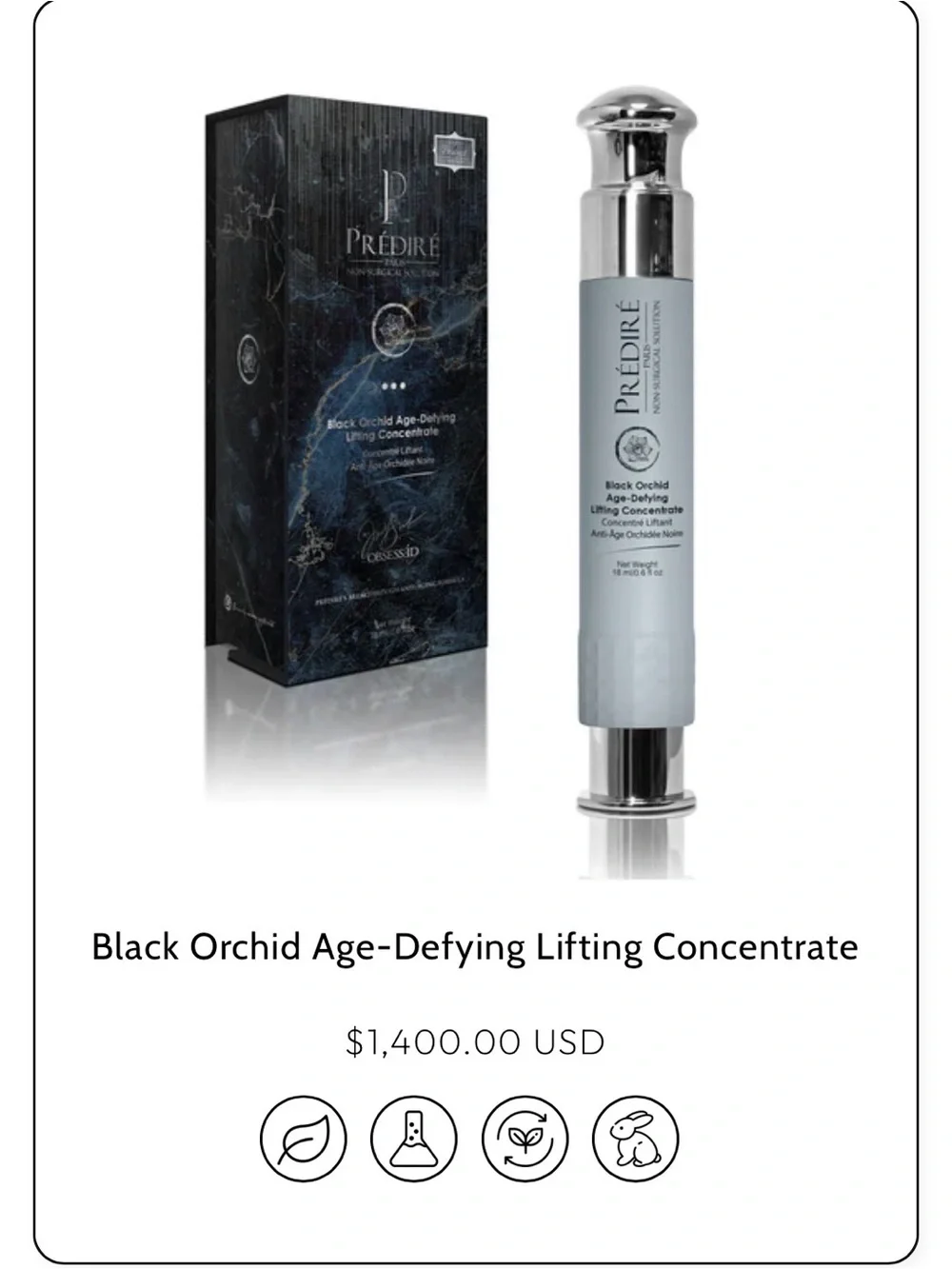 Prédiré Black Orchid Age-Defying Lifting Concentrate - Black/Blue Marble Box